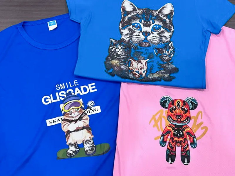 Heat print the patterns onto the surface of materials