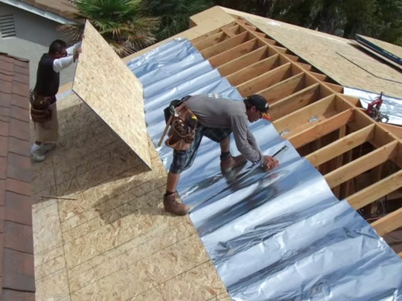 Roof heat insulation